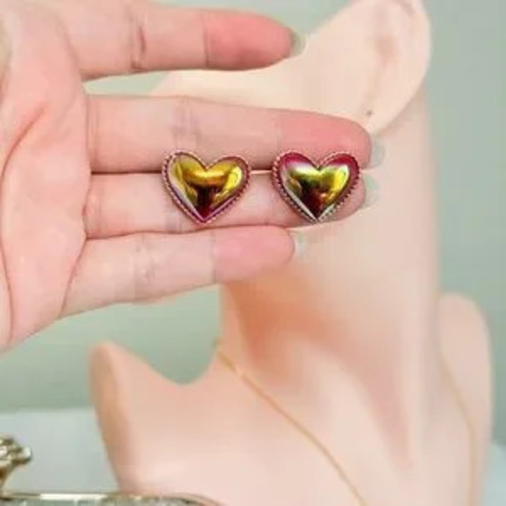 ?? Heart-Shaped Multicolor Earrings